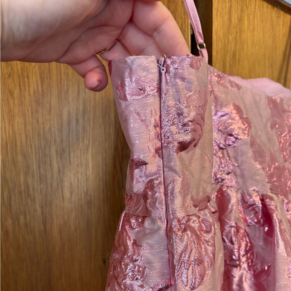 NEW! Endless Rose Strapless Pink Floral Dress from Anthropologie - Picture 9 of 9